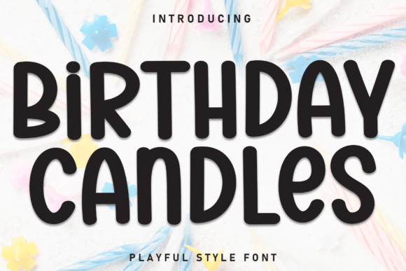 Birthday Candles: A Festive Display Font for Editorial Design