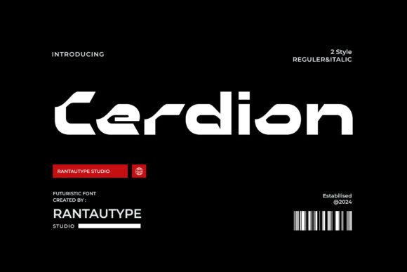 Cerdion: A Futuristic Font for Eye-Catching Craft Projects