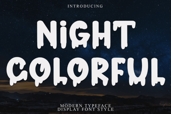 Experience Night Colorful: A Vibrant Display Font for Web Design