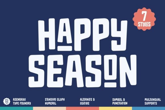 Happy Season: A Playful Sans Serif Font for Lively Branding