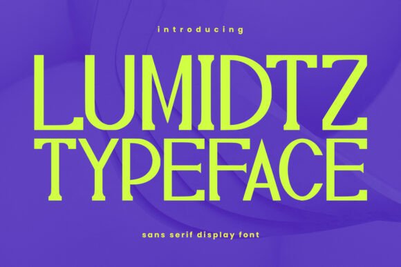 Lumidtz Font: A Modern Display Typeface for Editorial Layouts