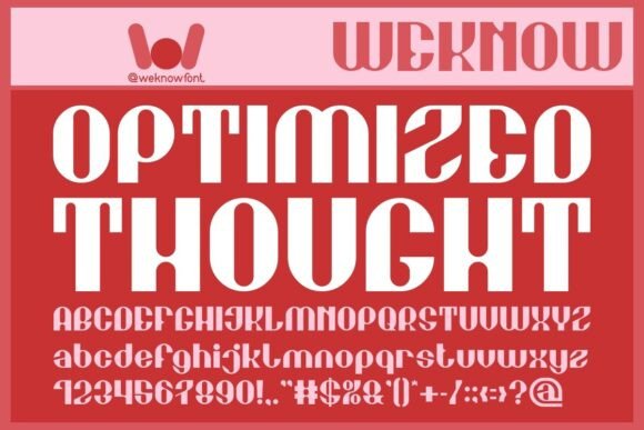 Optimized Thought: A Versatile Font for Eye-Catching Campaigns