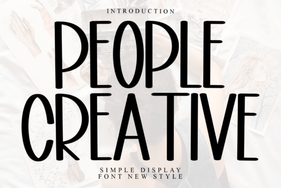 People Creative Font for Warm Web Design
