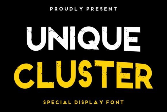 Unique Cluster: A Grunge Display Font for Creative Web Design